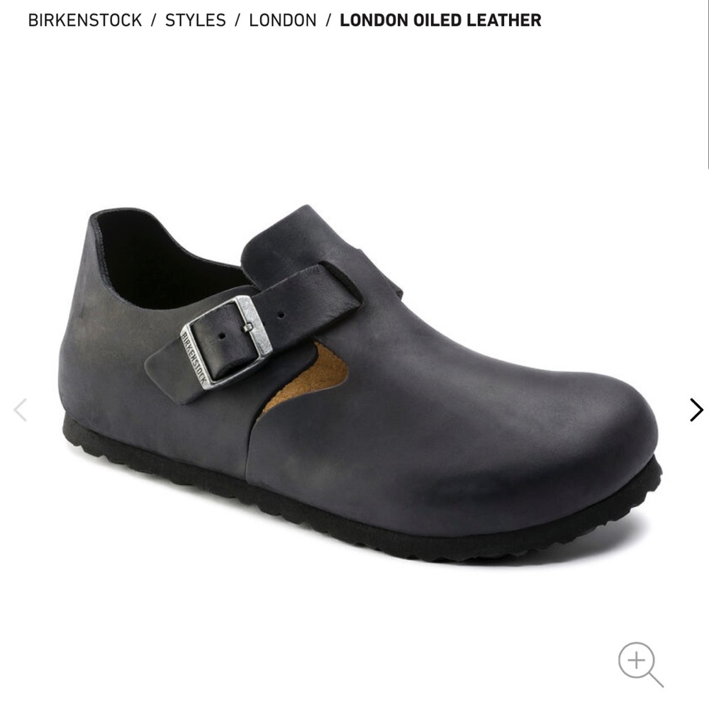 BIRKENSTOCK “London” in oiled black leather